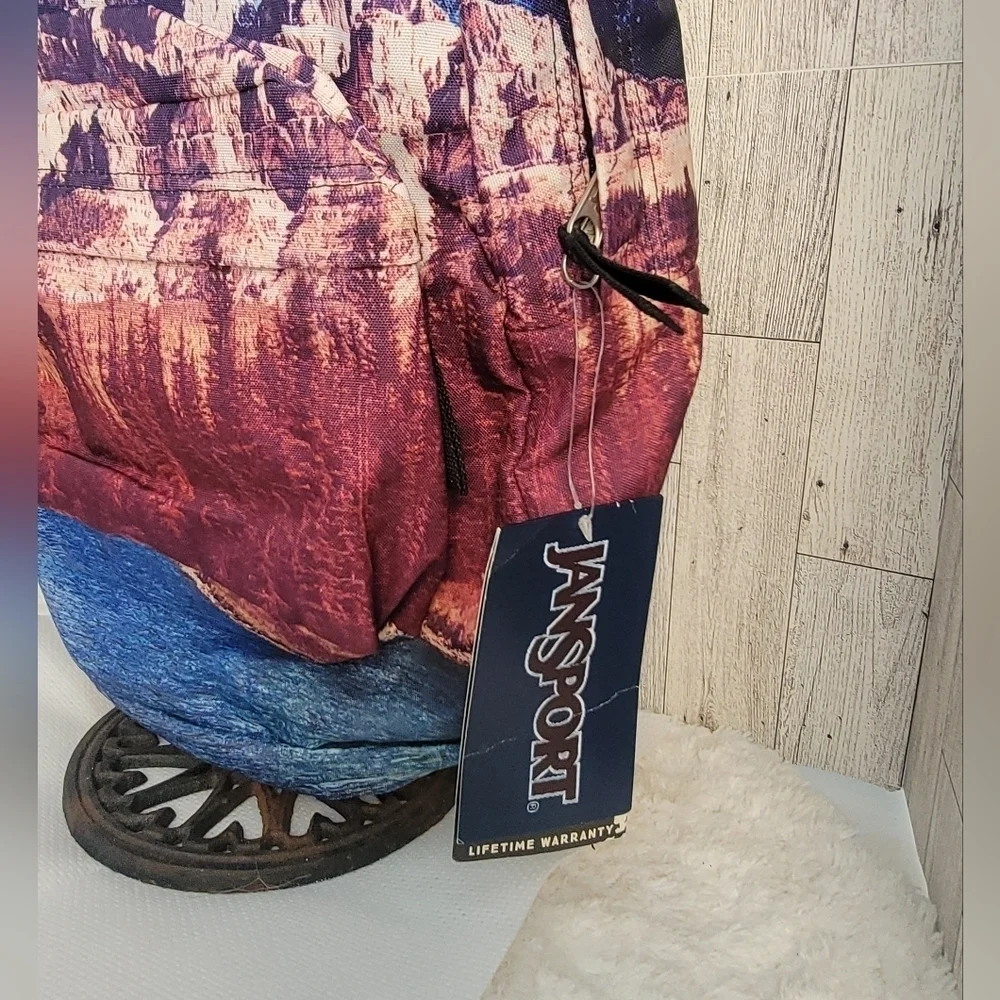 Jansport Kids Backpack - Blue, Purple, Red Landscape Print